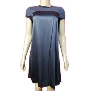 Jigsaw Blue Silk Blend Size XS Women's Tunic Dress Cap Sleeve #CB8
